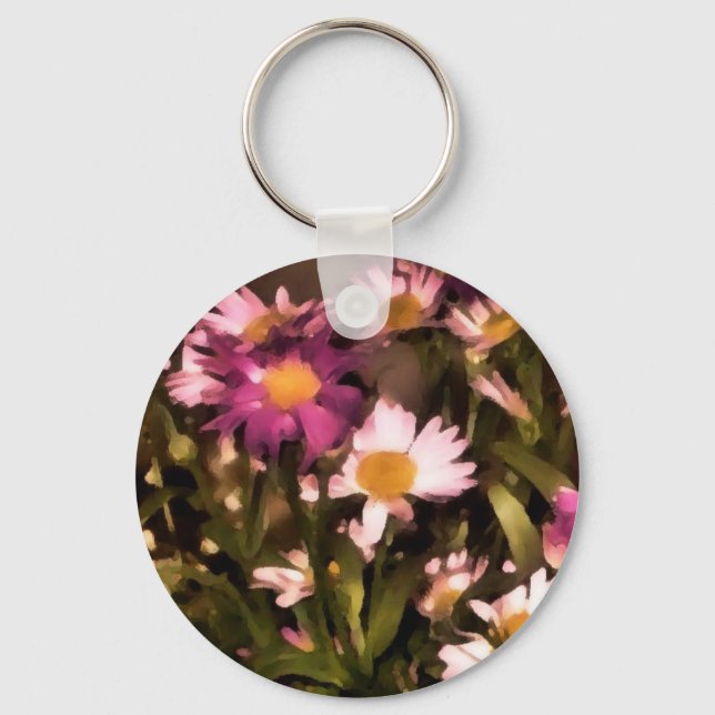 porte-clés fleurs pour mes amis (Recto)