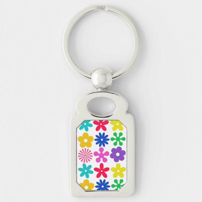 Porte-clés FLEURS RÉTRO super (Devant)