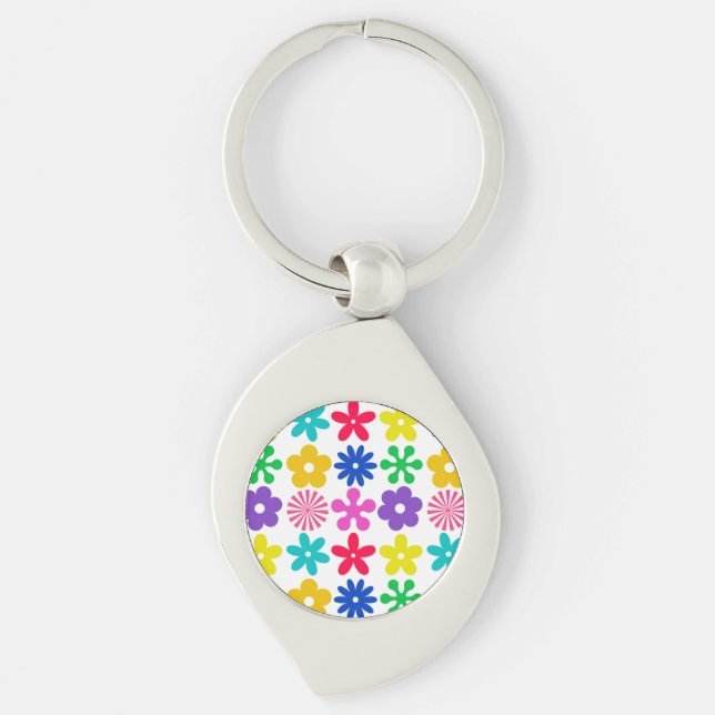 Porte-clés FLEURS RÉTRO super (Devant)