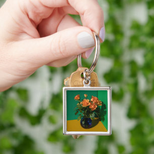Porte-clés Fleurs   Roses dans Vase
