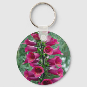 Porte-clés Fleurs roses de renard