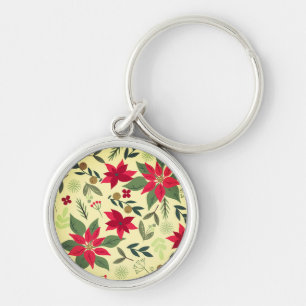 Porte-clés Fleurs rouges de Noël Motif-11600