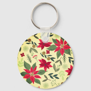 Porte-clés Fleurs rouges de Noël Motif-11600