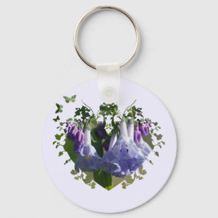 Porte-clés Fleurs sauvages de jacinthes des bois de Virginie