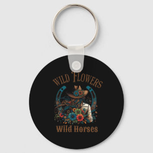 Porte-clés Fleurs sauvages du couteau de soleil du Sud - Fleu