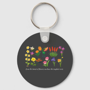 Porte-clés Fleurs sauvages Femmes et filles florales