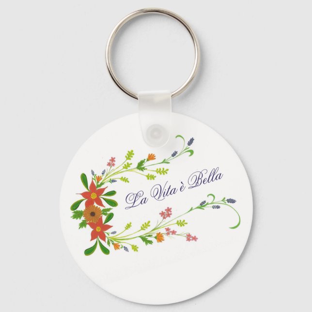 Porte-clés Fleurs sauvages La Vita è Bella (Recto)