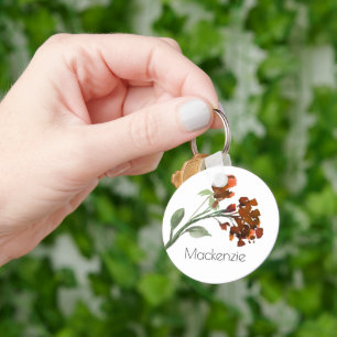 Porte-clés Fleurs sauvages rustiques Burning Orange Bohemia