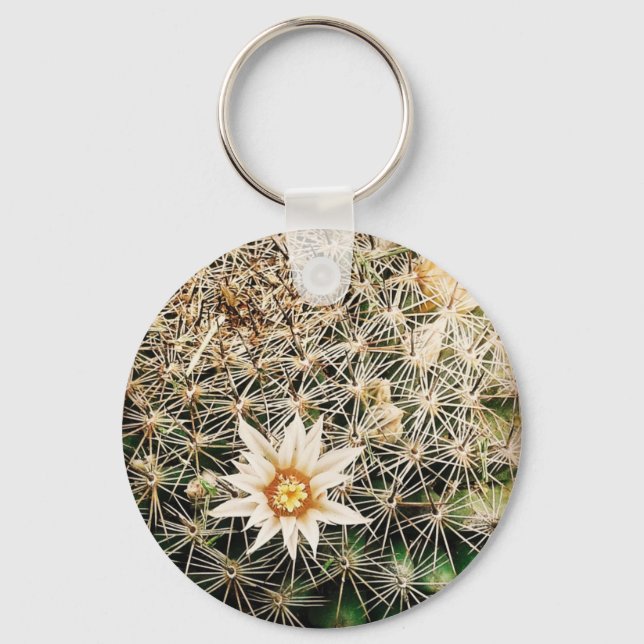 Porte-clés Fleurs sur un cactus (Recto)