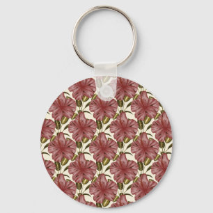 Porte-clés Fleurs tropicales sans couture motif fleurs roug