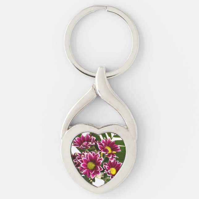 Porte-clés Fleurs violettes (Devant)
