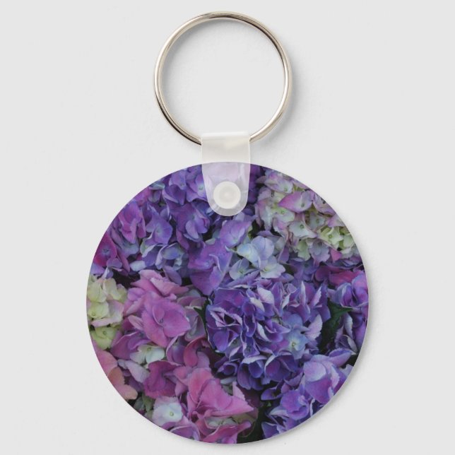 Porte-clés Fleurs violettes (Recto)