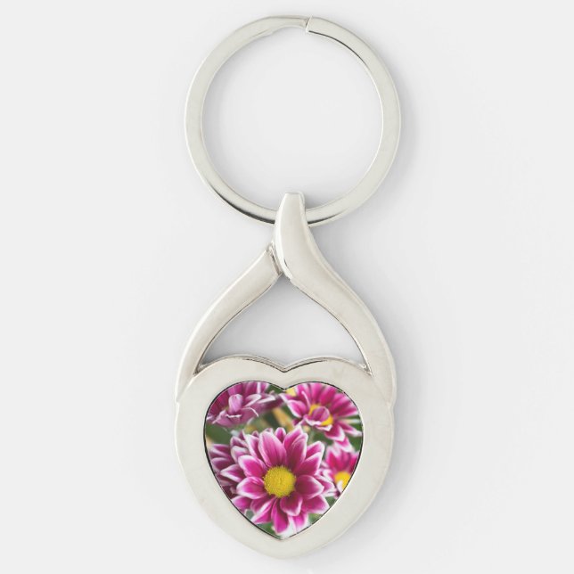 Porte-clés Fleurs violettes (Devant)