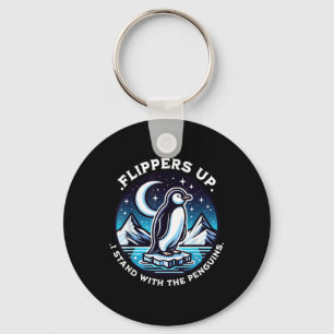 Porte-clés Flippers Drôle Je Me Trouve Avec Les Pingouins