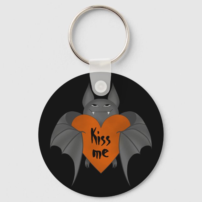 Porte-clés Flirty Halloween drôle de chauve-souris vampire (Recto)