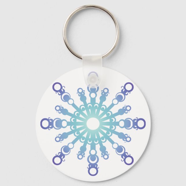 Porte-clés Flocon bleu IV (Recto)