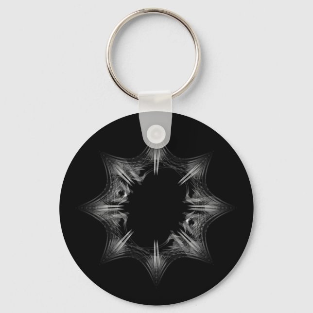 Porte-clés Flocon de neige à trou noir - (Recto)