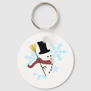 Porte-clés flocons de neige de bonhomme de neige