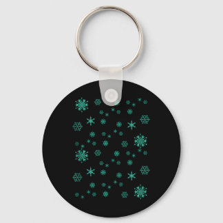 Porte-clés Flocons de Neige Verts Mignons Saison de Noël