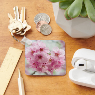Porte-clés Floraison de cerisier rose au printemps