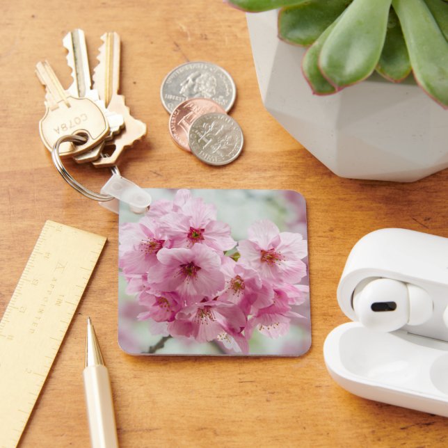 Porte-clés Floraison de cerisier rose au printemps (Bureau)