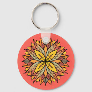 Porte-clés Floral Abstrait coloré