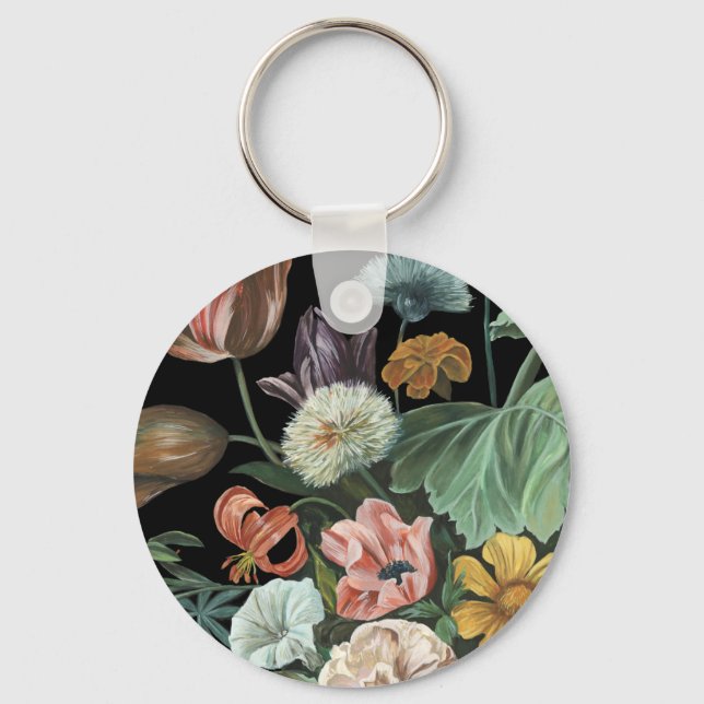 Porte-clés Floral baroque - Bouquet de fleurs (Recto)