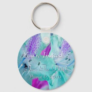 Porte-clés Floral bleu