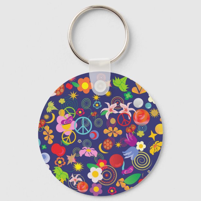 Porte-clés Floral boho (Recto)