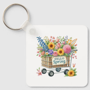 Porte-clés floral de printemps