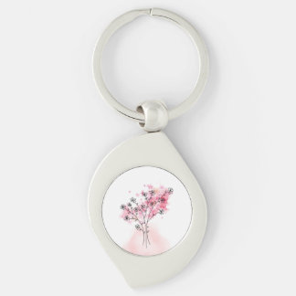 Porte-clés floral en forme de larme - Brise de flo