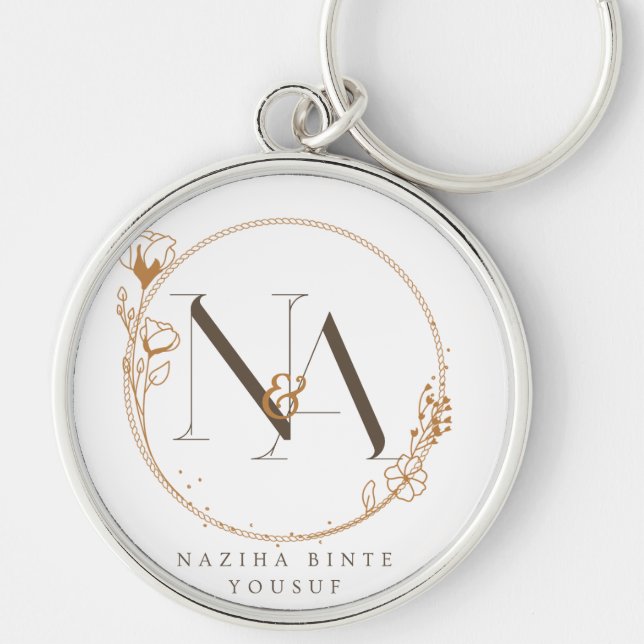 Porte-clés floral initial NA (Devant)