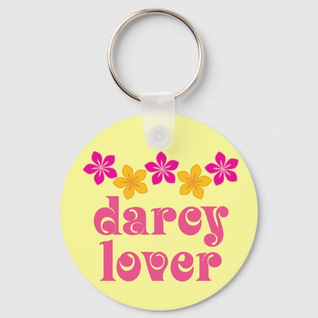 Porte-clés Floral Jane Austen Darcy Lover Don (Recto)