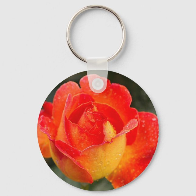 Porte-clés Floral Rose orange (Recto)