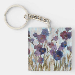 Porte-clés Floral soustrait dans le pourpre