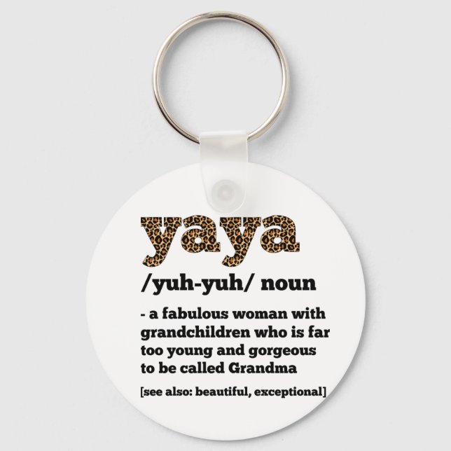 Porte-clés Floral Yaya Definition Grandma Mother's Day Grandm (Recto)