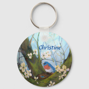 Porte-clés Flore Bluebird personnalisée