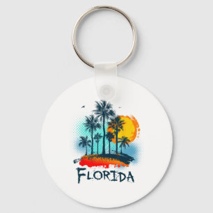 Porte-clés Floride Fl Été Miami Vibes Plage État Ensoleillé