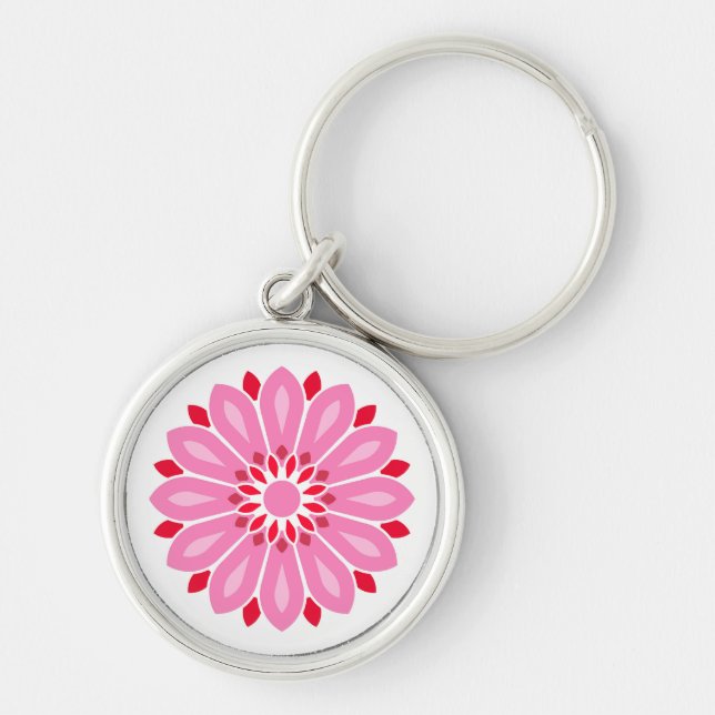 PORTE-CLÉS FLOWER CADEAU MARI FEMME PETIT AMI (Devant)