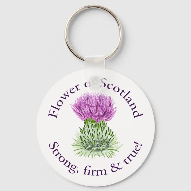 Porte-clés Flower of Scotland. Strong, firm and true! (Recto)