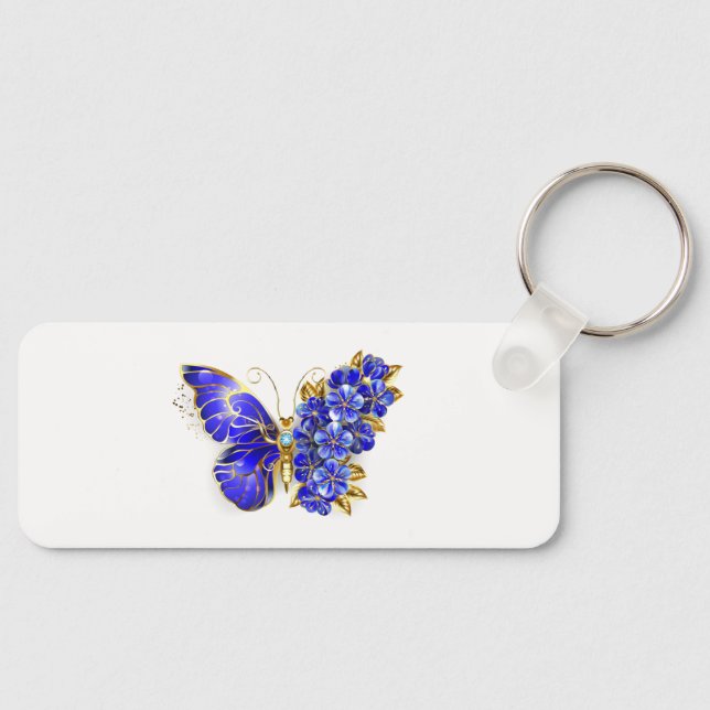 Porte-clés Flower Sapphire Butterfly (Recto)