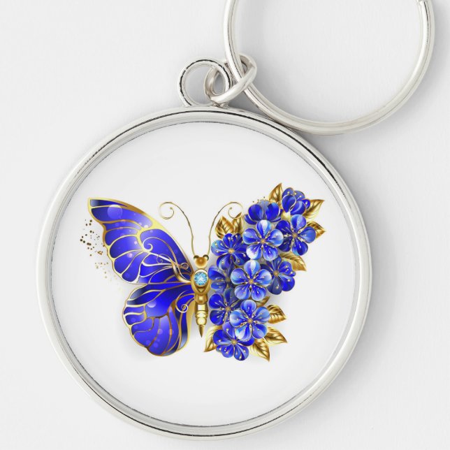 Porte-clés Flower Sapphire Butterfly (Devant)