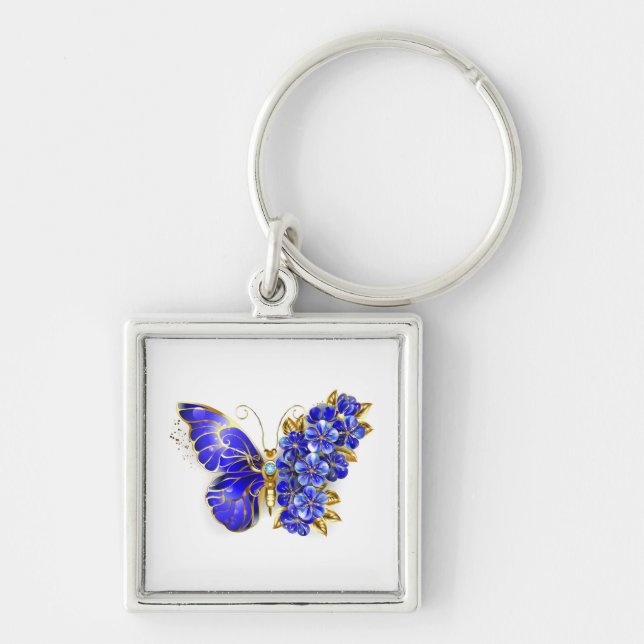 Porte-clés Flower Sapphire Butterfly (Devant)