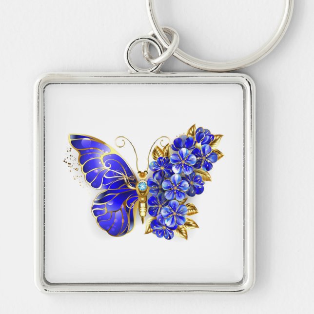 Porte-clés Flower Sapphire Butterfly (Devant)