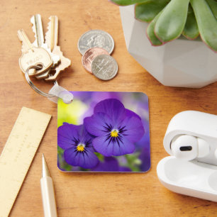 Porte-clés Flowers (homonymie)   Purple Pansies