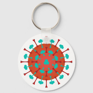 Porte-clés Flu Virus Keychain