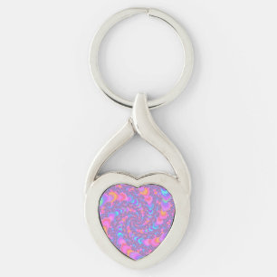 Porte-clés Fluorescent coloré Trippy Fractal Spiral