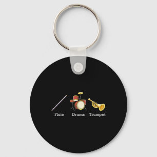 Porte-clés Flûte Tambours Trompette Nd Instruments Subtil Ant