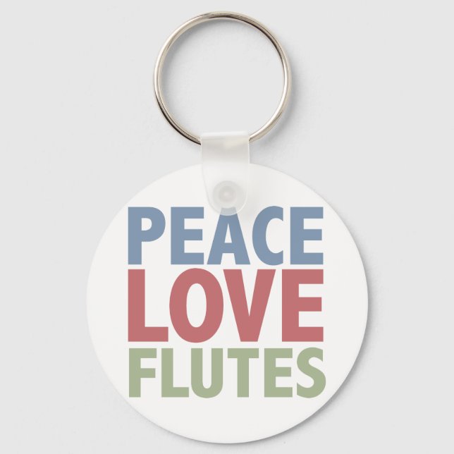 Porte-clés Flûtes d'amour pour la paix (Recto)