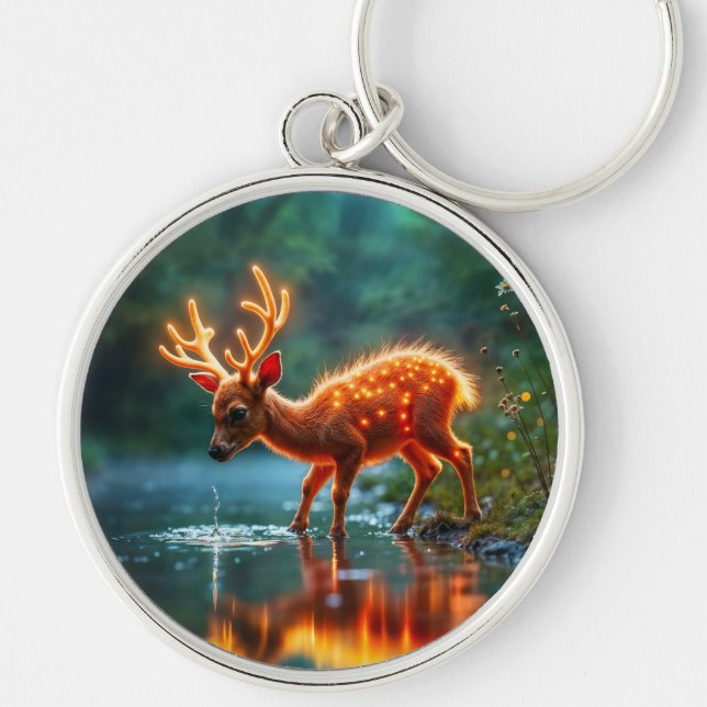 Porte-clés Flux de bois de cerf magique (Devant)